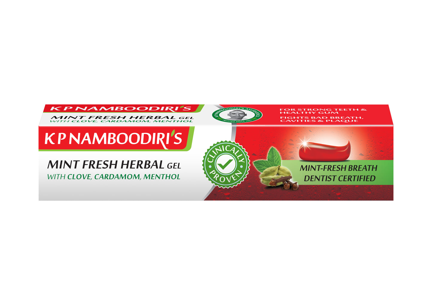 Mint Fresh Herbal Gel Toothpaste with Clove, Cardamom & Menthol
